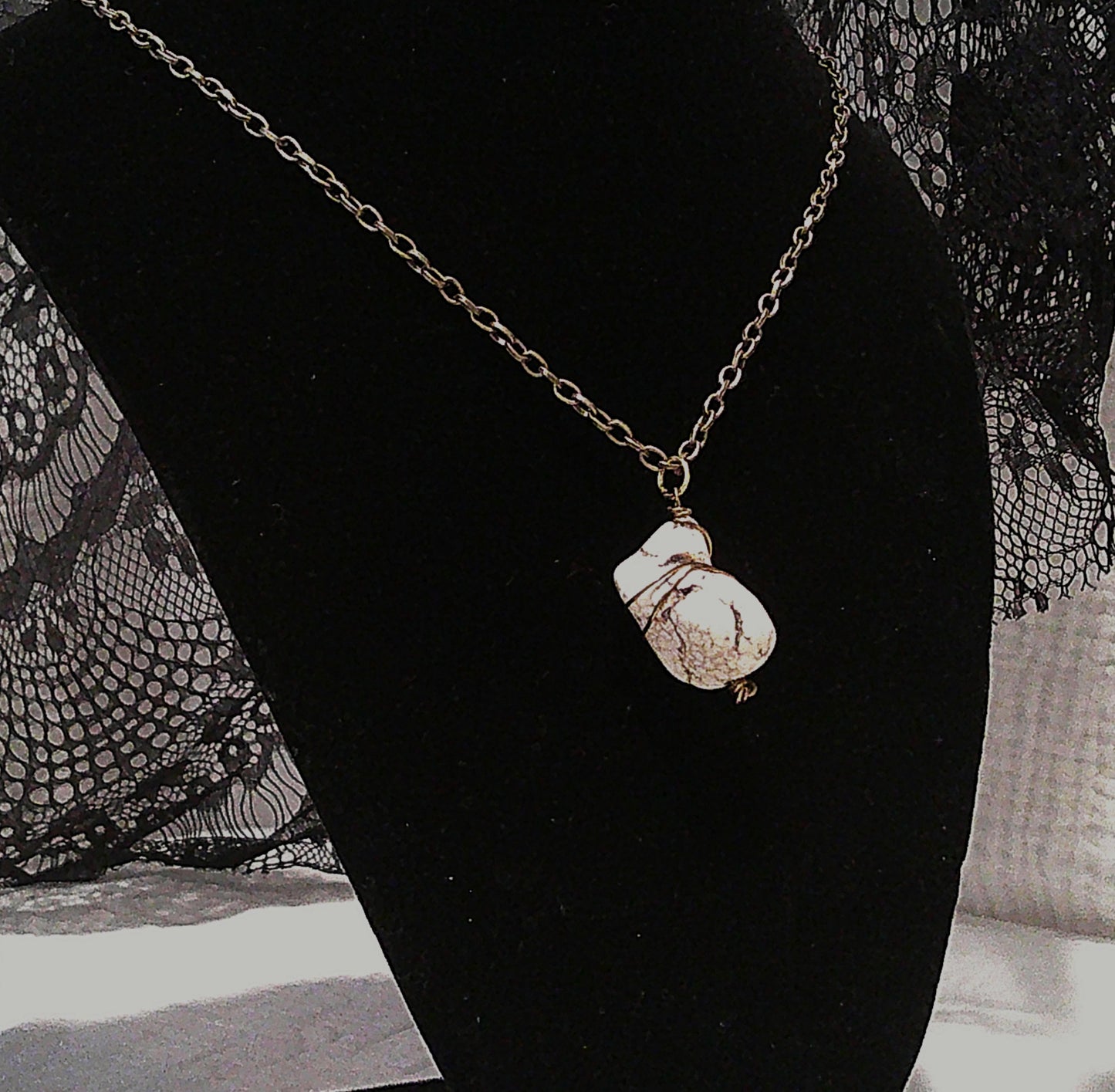 Magnesite Wire-Wrapped Necklace