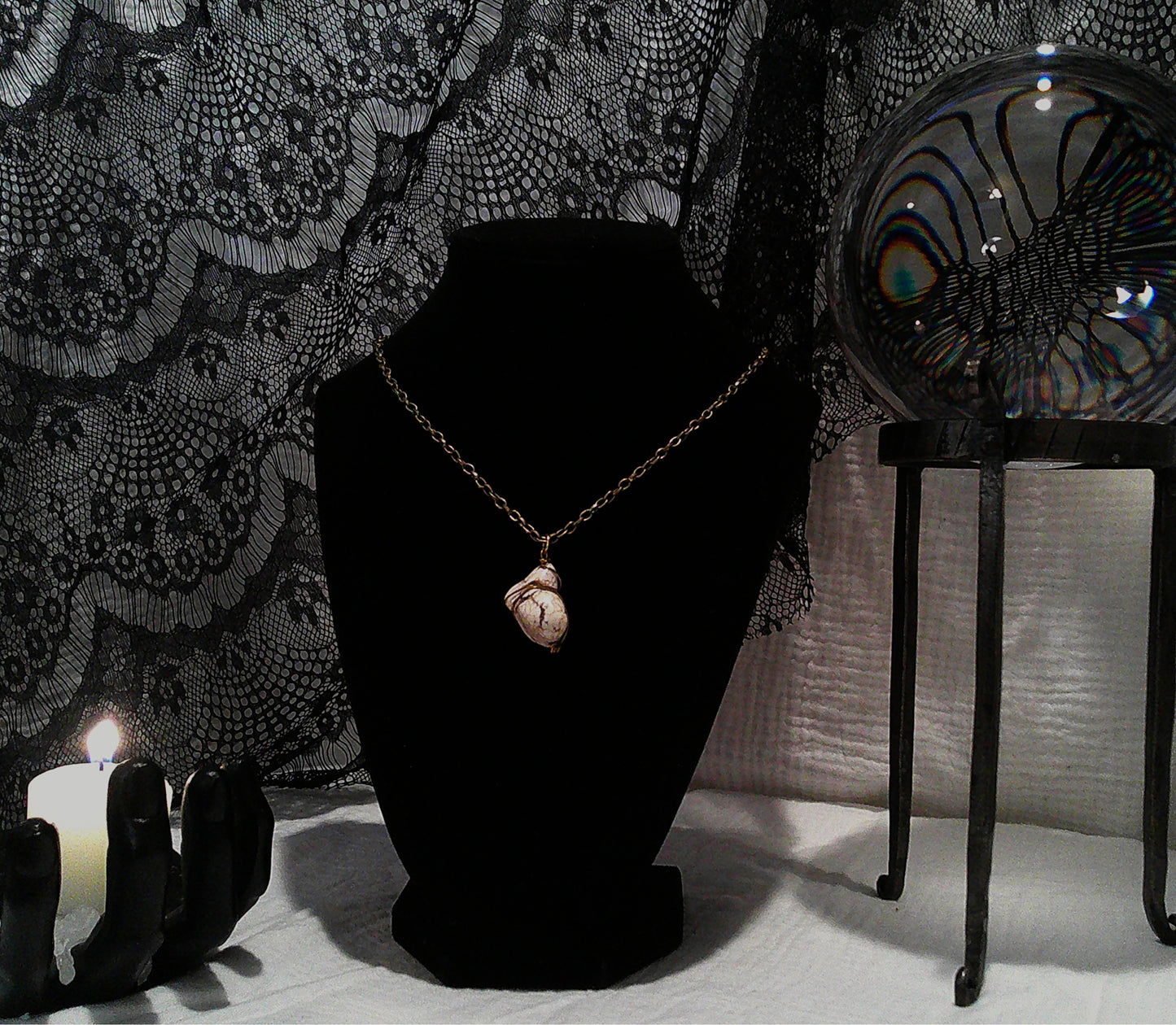 Magnesite Wire-Wrapped Necklace