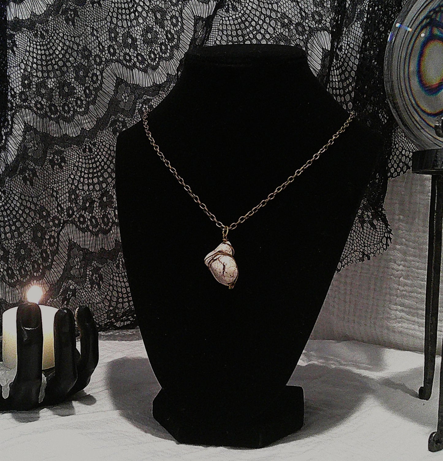 Magnesite Wire-Wrapped Necklace