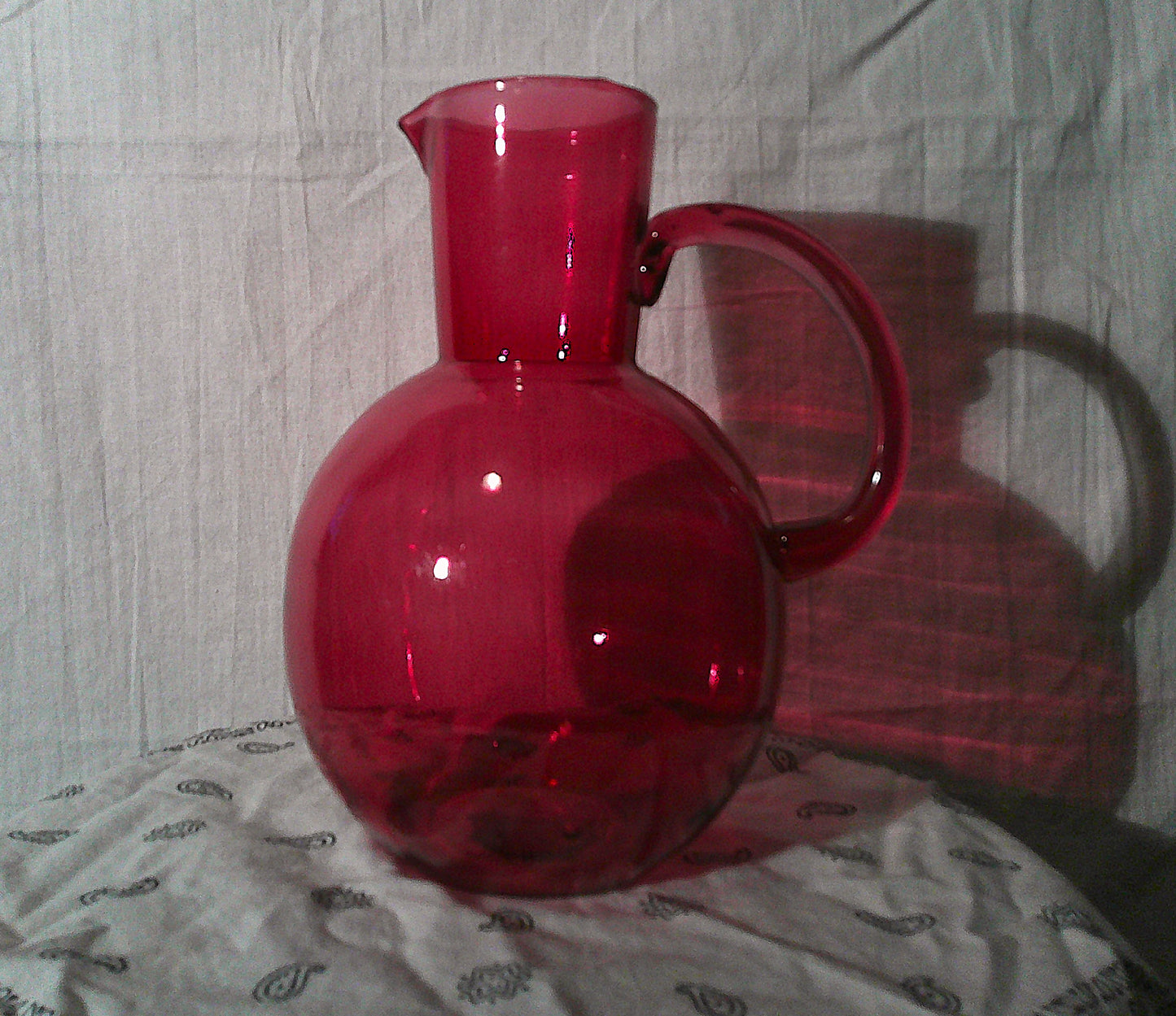 Red Glass Pitcher