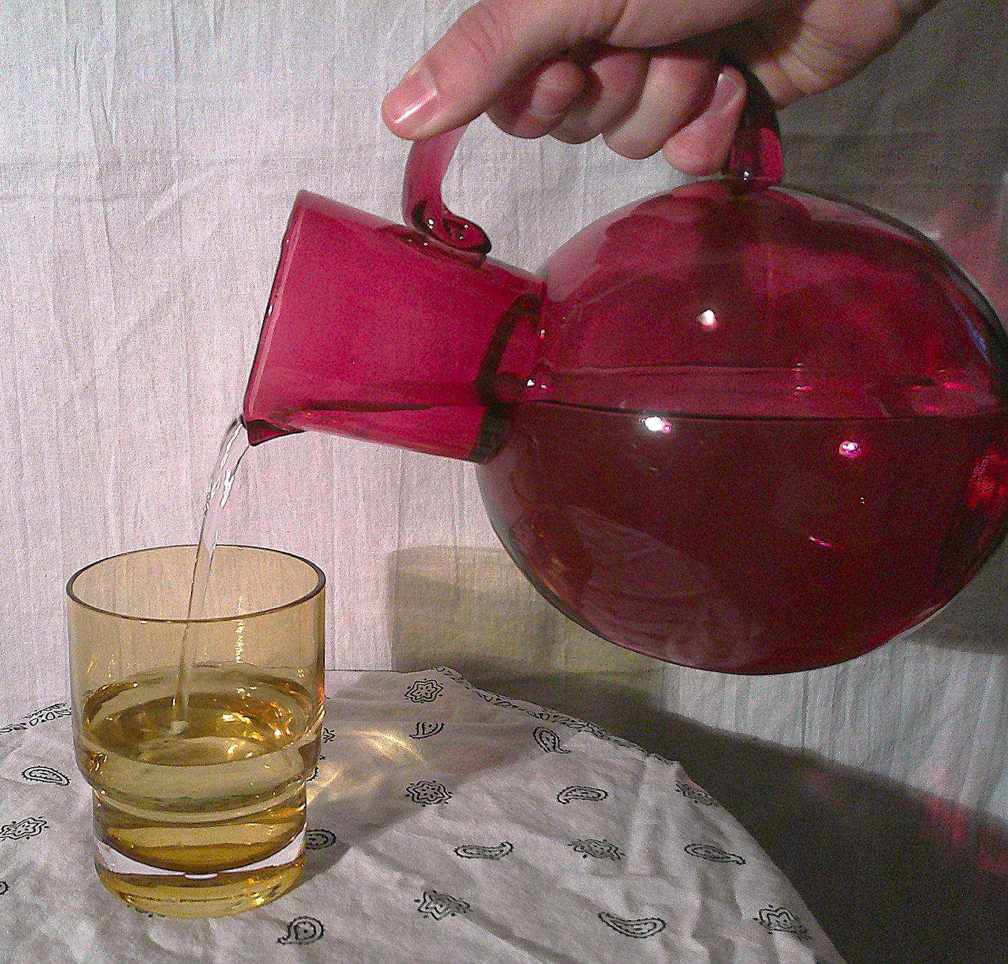 Red Glass Pitcher